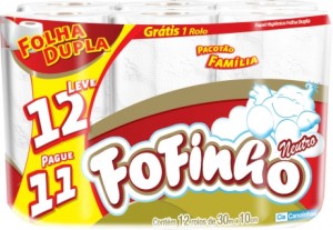 Papel Higiênico Fofinho FD 30m Leve12 Pague11