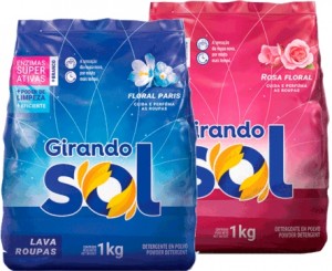 Lava Roupas Girando Sol Sachê 1Kg
