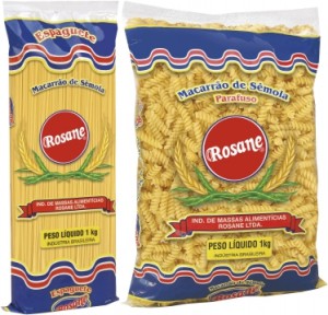 Macarrão Rosane Sêmola Espaguete/Parafuso 1Kg