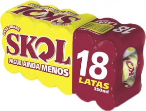 Pack Cerveja Skol Pilsen 350ml c/ 18 unidades
